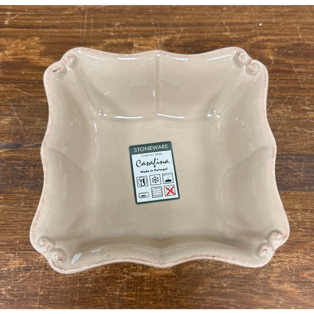 NEW Casa Stone by Casafina Vintage Port Square Bowl. KT176